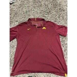 Nike Dri-FIT Minnesota Golden Gophers Polo Shirt -‎ Maroon and Gold